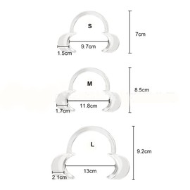 20 Pieces C-Shape Teeth Whitening Cheek Retractor, Autoclavable Dental Mouth Opener, Disposable Dental Lip Cheek Retractor (10 Medium+5 Large+5 Small)