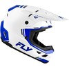 FLY Racing Kinetic Verdict Helmet - White/Blue/Grey (Large) - DOT/FMVSS