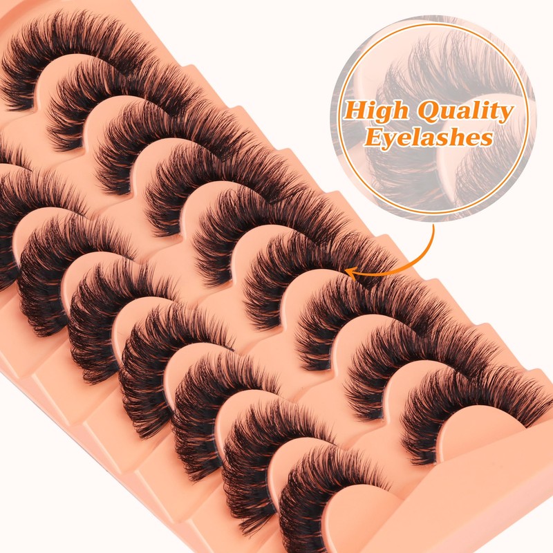 Fluffy Lashes Russian Strip Eyelashes Cat Eye False Lashes D