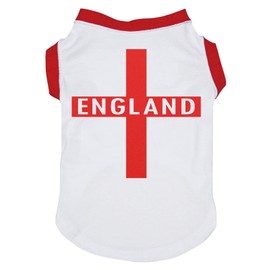 Petitebelle England Cross Puppy Dog Shirt (White, Small)