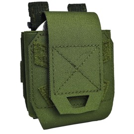 LINXGR Tactical MOLLE Handcuff Pouch Heavy Duty 1000D Nylon Handcuff Holster for Duty Belt Vest Police Guards Security Military Accessories Hook and Loop Quick Release Bag (Ranger Green)
