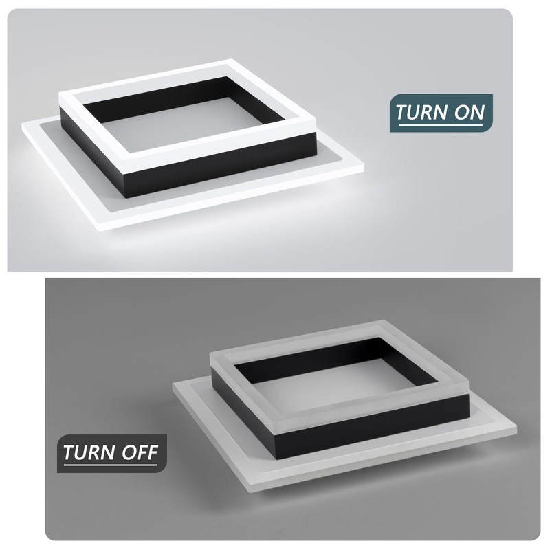 32W Modern LED Ceiling Light, Small Flush Mount Light Fixture,