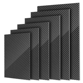 100% 3K Carbon Fiber Sheet Lanstics Carbon Fiber Plate Carbon Fiber Laminate Plate Plain Weave Panel Sheet 1MM Thickness Glossy Surface 200X300X0.5MM 1.0MM 2.0MM 2.5MM 3.0MM