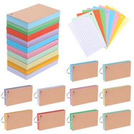 1000 Count Ruled Index Cards 3x5 Inch Flash Cards for Studying Assorted Neon Colored Note Cards for Office, Home and School