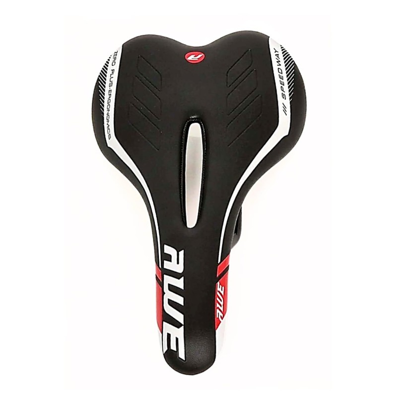AWE® SUPER LIGHT Chromo Rails Adult Racing Saddle Mens Black/Red