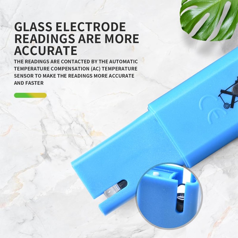 SagaSave 1Pcs pH Meter, 0.00-14.00 pH High Precision pH Pen,