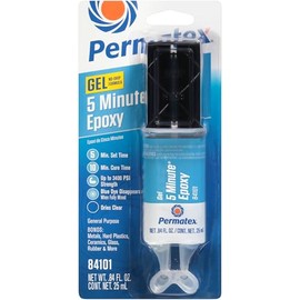 Permatex PermaPoxy Epoxi de Uso General de 5 Minutos 84101, 25 g, Negro