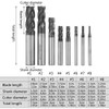 4 Flutes Carbide End Mill Set, 8pcs 2-12mm 4 Flutes