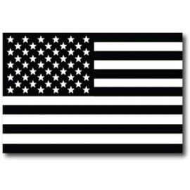 Sticker Tiger 3 Black and White American Flag Helmet Motorcycle Sticker Vinyl Window HS6021