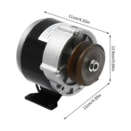 Jiabailie Gear Reduction Electric Motor,36V 250W Electric Motor Heavy Duty DC Gear Reduction Brush Motor with Belt Pulley for Electric Bicycle,Scooter,Bikes 2750rpm (36V)