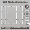 Wall Molding Kit Peel and Stick Ready-to-Assemble Wainscoting Panels Pre-Cut