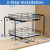 BOIVSHI 2-Tier Spice Rack Organizer, Pull Out Spice Rack for