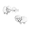 Cute Sheep Lamb Earrings - 925 Sterling Silver (Plain)
