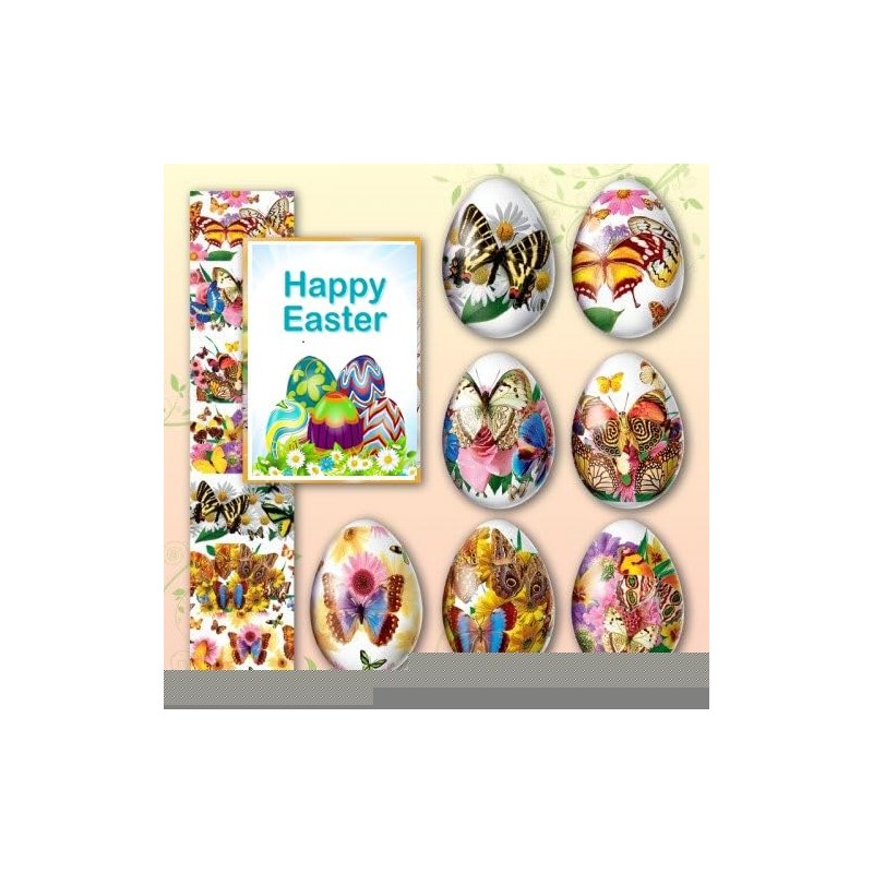 Lot of 2 * 7 Easter Egg Decoration Thermo Heat