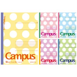Kokuyo Notebook, Campus Notebook, Limited Edition, Colorful Bubbles, 5 Books, A-Ruled, NO-3AN-L30X5