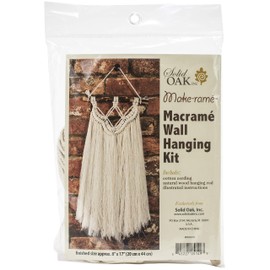 Solid Oak Small Format Macrame Kit-Fringe