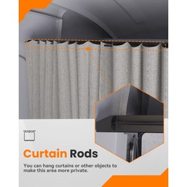 MELIPRON Aluminum Van Headliner Shelf Fit for 2019-2024 Mercedes Sprinter with Curtain Rod, Carpet