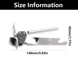 Butterfly Can Opener, Stainless Steel Tin Opener, Portable Manual Jar Openers, for Every Kitchen Camping with Good Grip