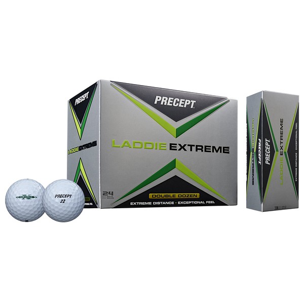 Precept 2017 Laddie Extreme Golf Balls (24 Balls), White