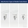 Set of 25 Universal Curtain Track Rollers Hooks, Ceiling Mount