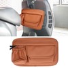 Waterproof Storage Bag Artificial Leather Brown Zipper Organizer for Vespa