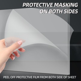 CALPALMY (2 Pack) 1/8" Thick Clear Acrylic Sheets - 12" x 16" Pre-Cut Plexiglass Sheets for Craft Projects, Signs, Display Cases, Sneeze Guard and More - Cut with Engraver, Power Saw or Hand Tools