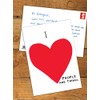 Funny Humorous 'David Shrigley I Love People' Novelty Postcard