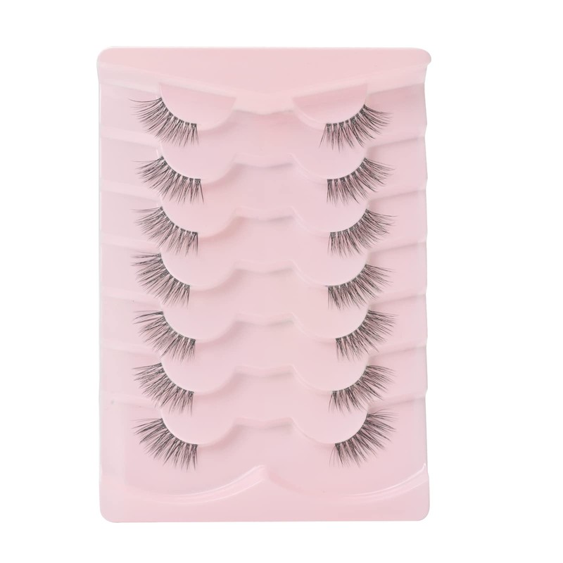 Onlyall False Eyelashes, Half Eyelashes, Natural Look, Thin Eyelashes, Transparent