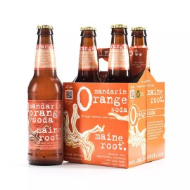 Maine Root Hand Crafted Mandarin Orange Soda, 12 fl oz (24 Glass Bottles)