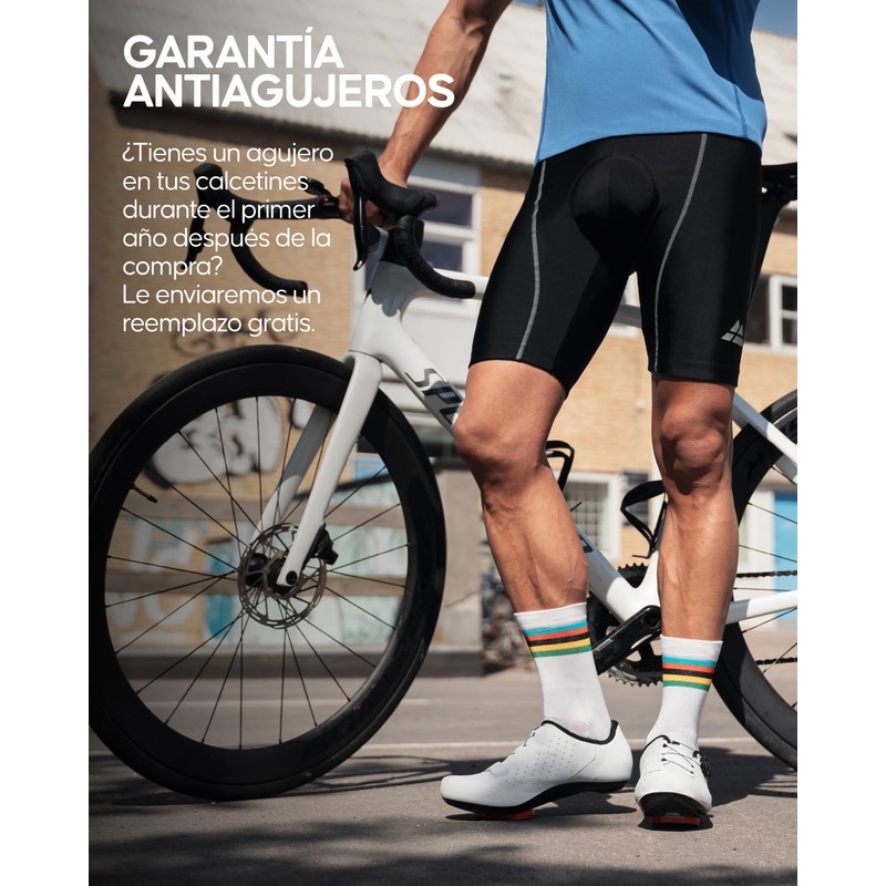 DANISH ENDURANCE Calcetines de Ciclismo Altos para Hombres y Mujeres