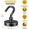 DIYMAG Black Magnetic Hooks, 118 LB Heavy Duty Strong Magnets