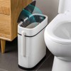 COMODID 3.7 Gallons Bathroom Trash Can and Toilet Brush Set,