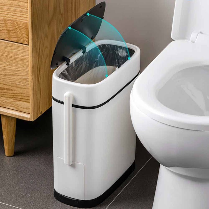 COMODID 3.7 Gallons Bathroom Trash Can and Toilet Brush Set,