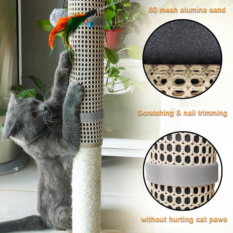 Cat Nail File Scratcher, Cat Scratch Pad Wrapped Around a