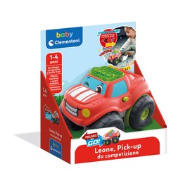 Clementoni Baby Leone Pick-up, Macchinina Bambino 1-4 Anni, Gioco Prima Infanzia, Fuoristrada con Suoni e Sirene, Stimola Manualità, Vista e Udito, Made in Italy, Lingua Italiana, 17500