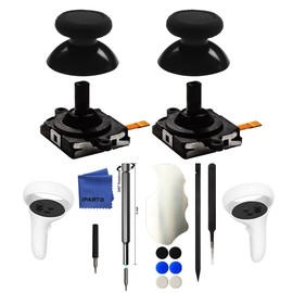 iParto New 3rd Generation 2 Pack Joystick with Cap Replacement for Oculus Quest 2 Controller Analog ThumbStick Replacement for Meta Quest 2 Controller with Tools