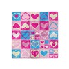 Ambesonne Colorful Head Scarf, Hearts in Square Shape, Hair Wrap,