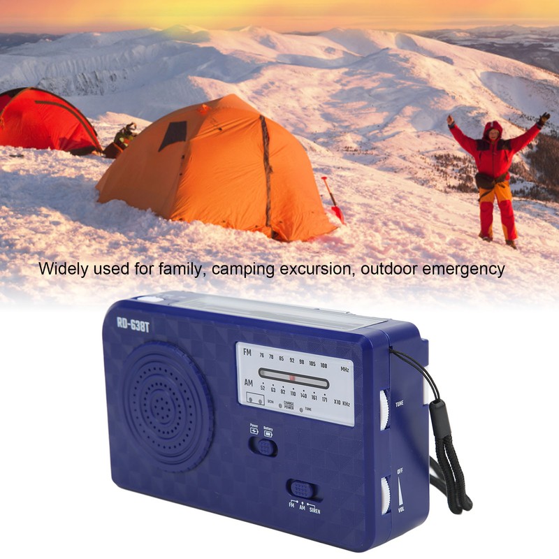 Hand Crank Solar Radio Multifunctional Emergency Radio With LED Flashlight