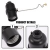 HOMSFOU E27 Lamp Holder with Drawstring - Change Pull Chain,