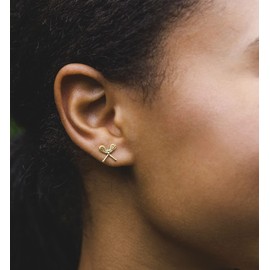 CC Sport Lacrosse Earrings - Gold