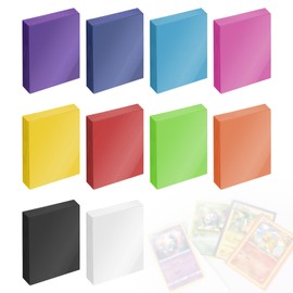 MIGUBIGU Pack of 500 Coloured Card Sleeves 66 x 91 mm, Plastic Soft Trading Card Sleeves Matte Frosted Back, 10 Colours for Trading Cards