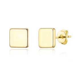 Philip Jones Gold Plated Square Stud Earrings