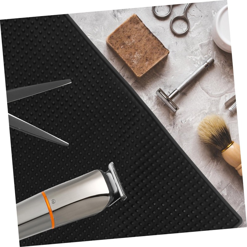 WOONEKY Clipper Anti-slip Mat Barber Tools Organizer Mat for Salon