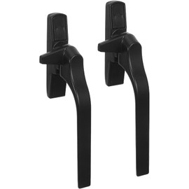 FOMIYES Manijas para Puertas y Ventanas 2piezas de Plástico y Acero Negro Textura Antideslizante y Diseño Ergonómico para Decoración del Hogar y Baños