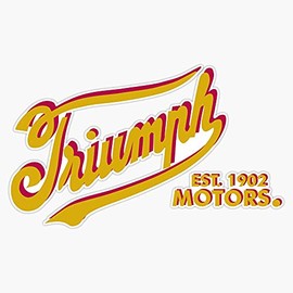 HOF Trading Vintage Triumph Motorcycles Est 1902 Vinyl Sticker Waterproof Decal Laptop Wall Window Bumper Sticker 5"