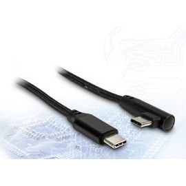 Inter-Tech Cable Type C to Type C 90 Degrees 1 m Black