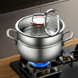Toutrop Titanium Hammered Soup Pot, Nonstick Soup Pot, Large Cooking Pot with Lid, Heavy Duty Induction Cooking Pot, Sturdy & Double Handle, Dishwasher Safe,with lid,11.02 in