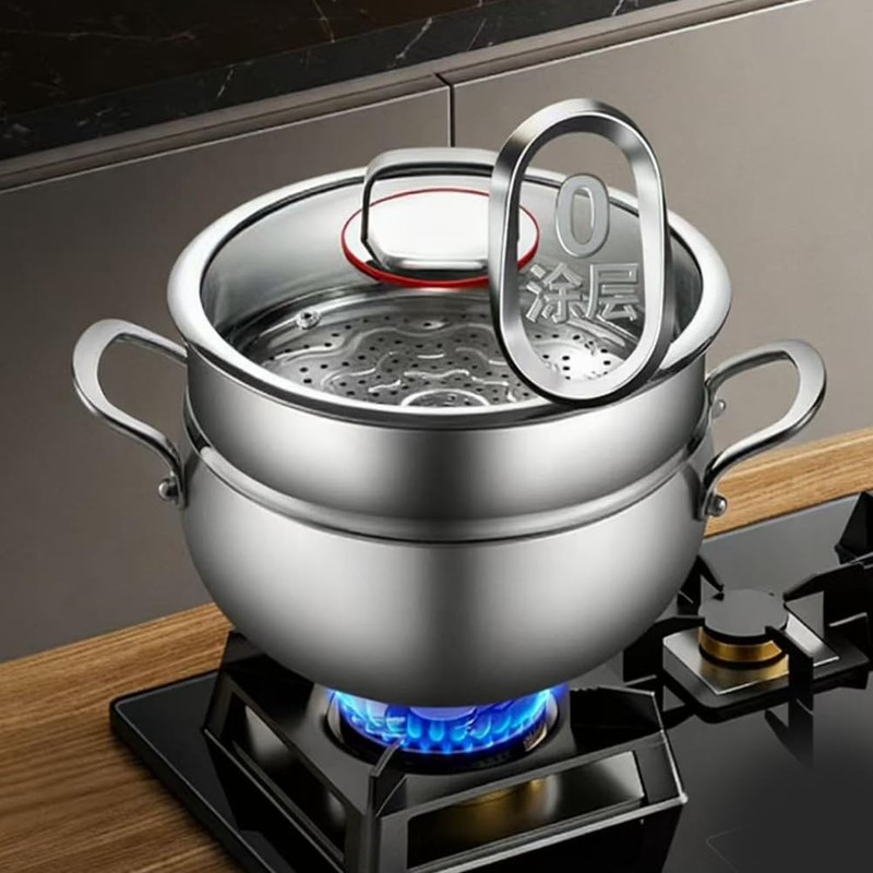 Toutrop Titanium Hammered Soup Pot, Nonstick Soup Pot, Large Cooking