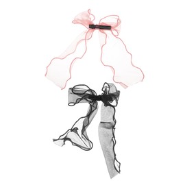 NOLITOY Clip for Girls 2pcs Gauze Bowknot Hairpin for Women's Headwear Random