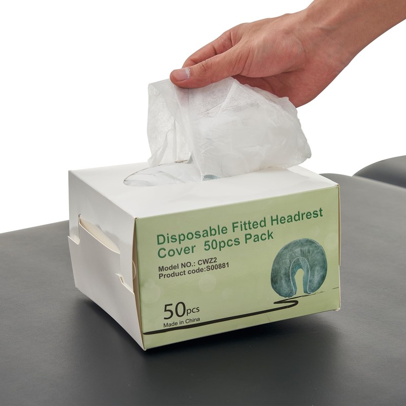 Master Massage Disposable Fitted Headrest Covers – 50Pcs White Pillow
